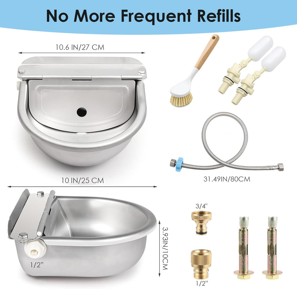 Stainless Steel Poultry Waterer V599