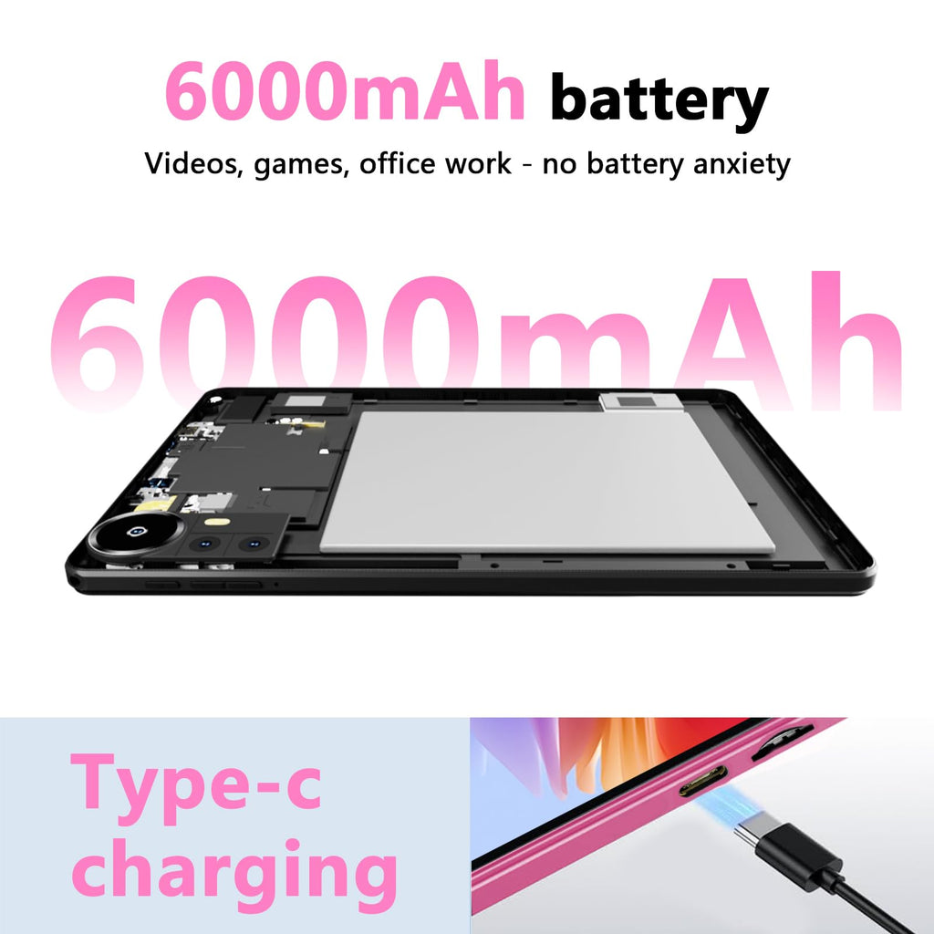 Android 16 Tablet 10 inch 20GB RAM 128GB ROM Octa-core Pink A165684