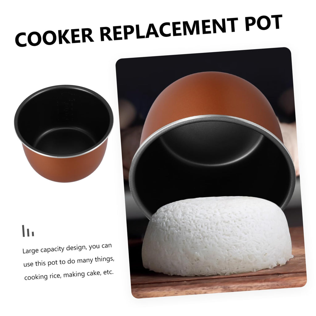 Non Stick Electric Cooker Inner Pot Aluminum Alloy Brown Y38597
