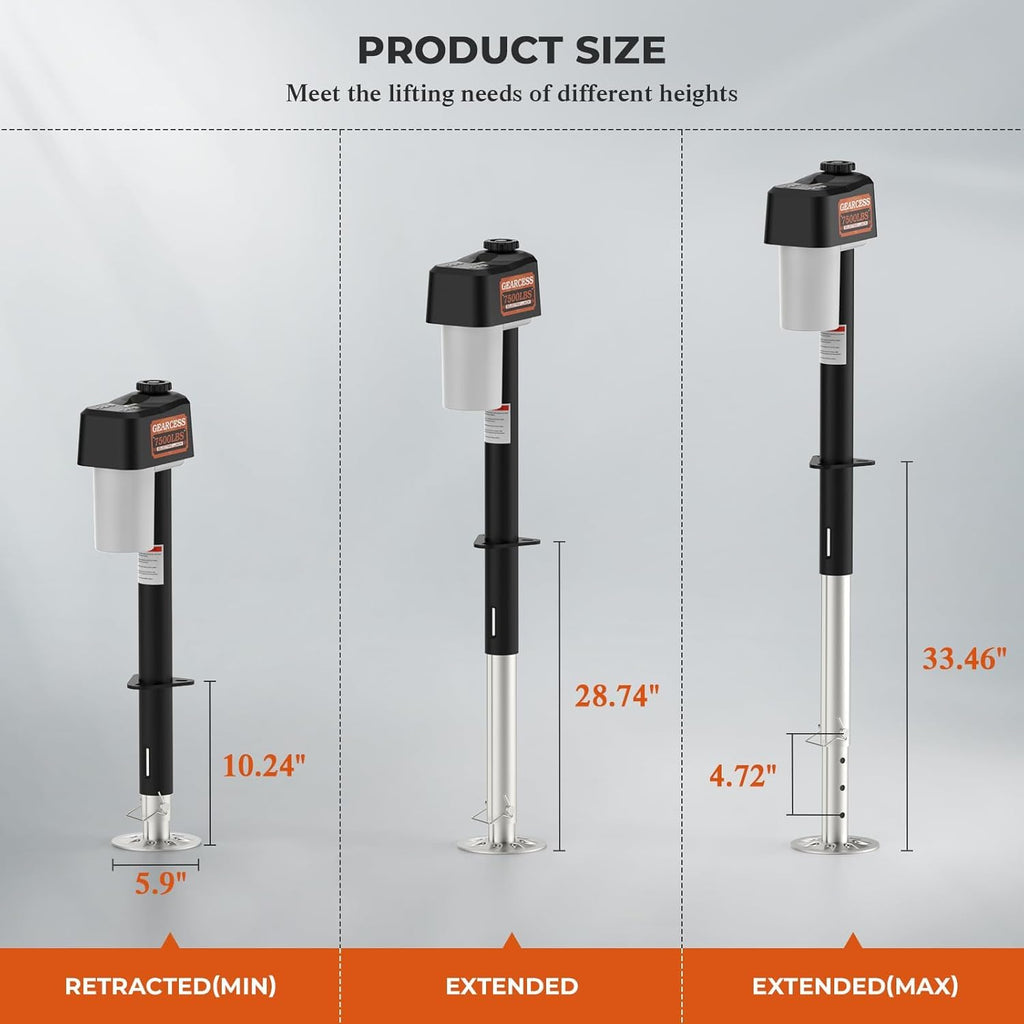 Electric Trailer Jack 7500LBS with Remote E167