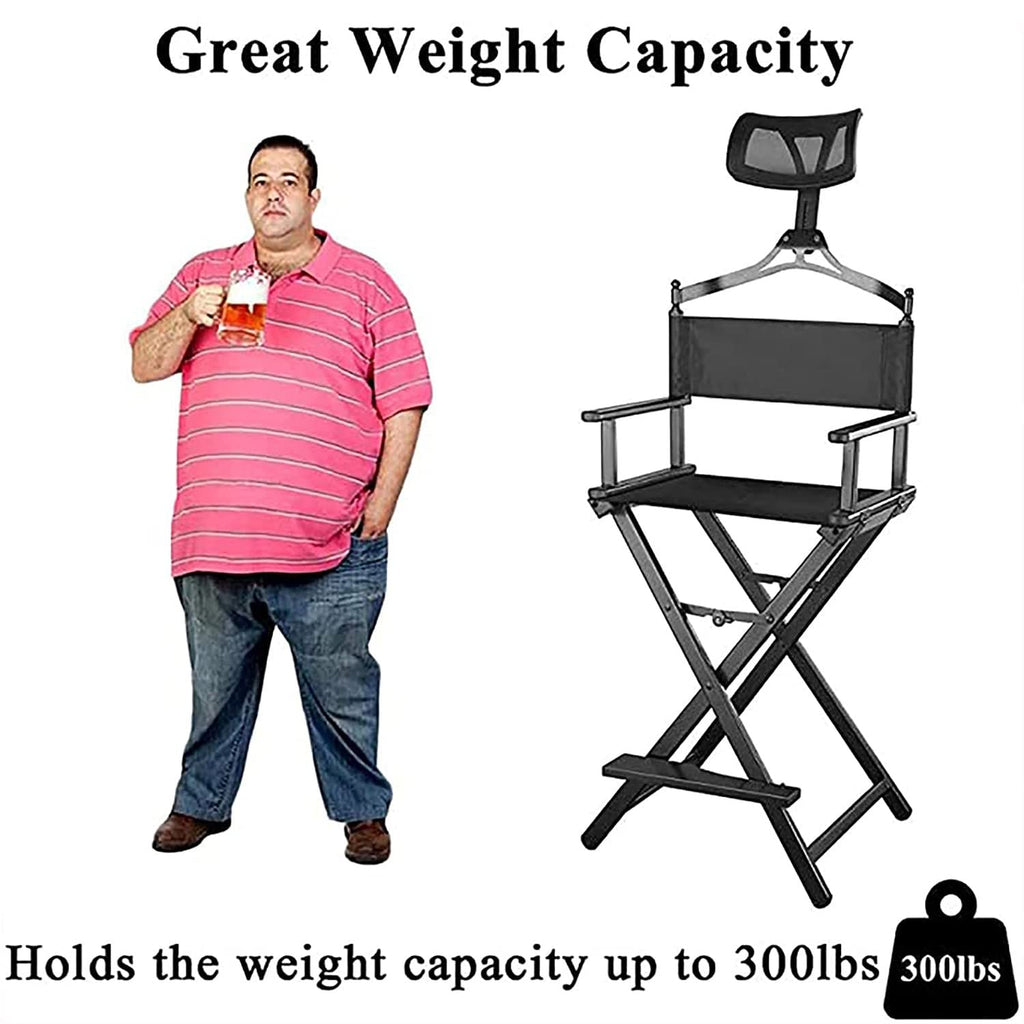 Folding Aluminum Makeup Artist Chair with Headrest B653
