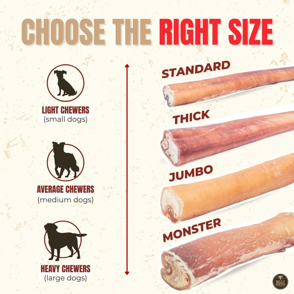 6" 5 Pack Odor-Free Bully Sticks Dog Treats S6783