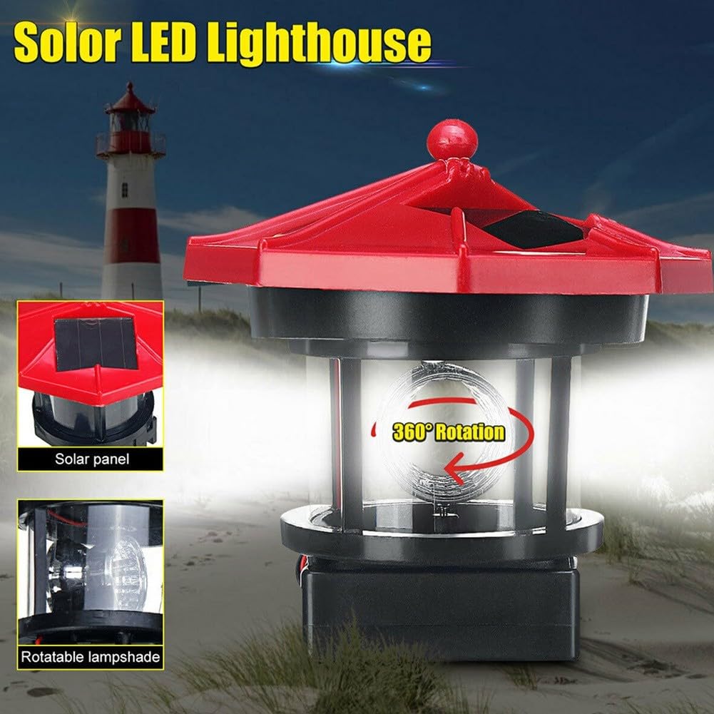 Solar Rotating Lighthouse B5250