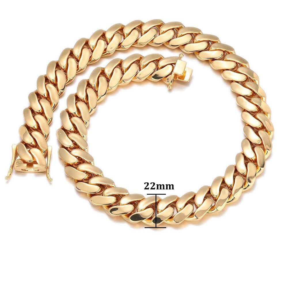 Stainless Steel Cuban Link Chain Necklace M26953