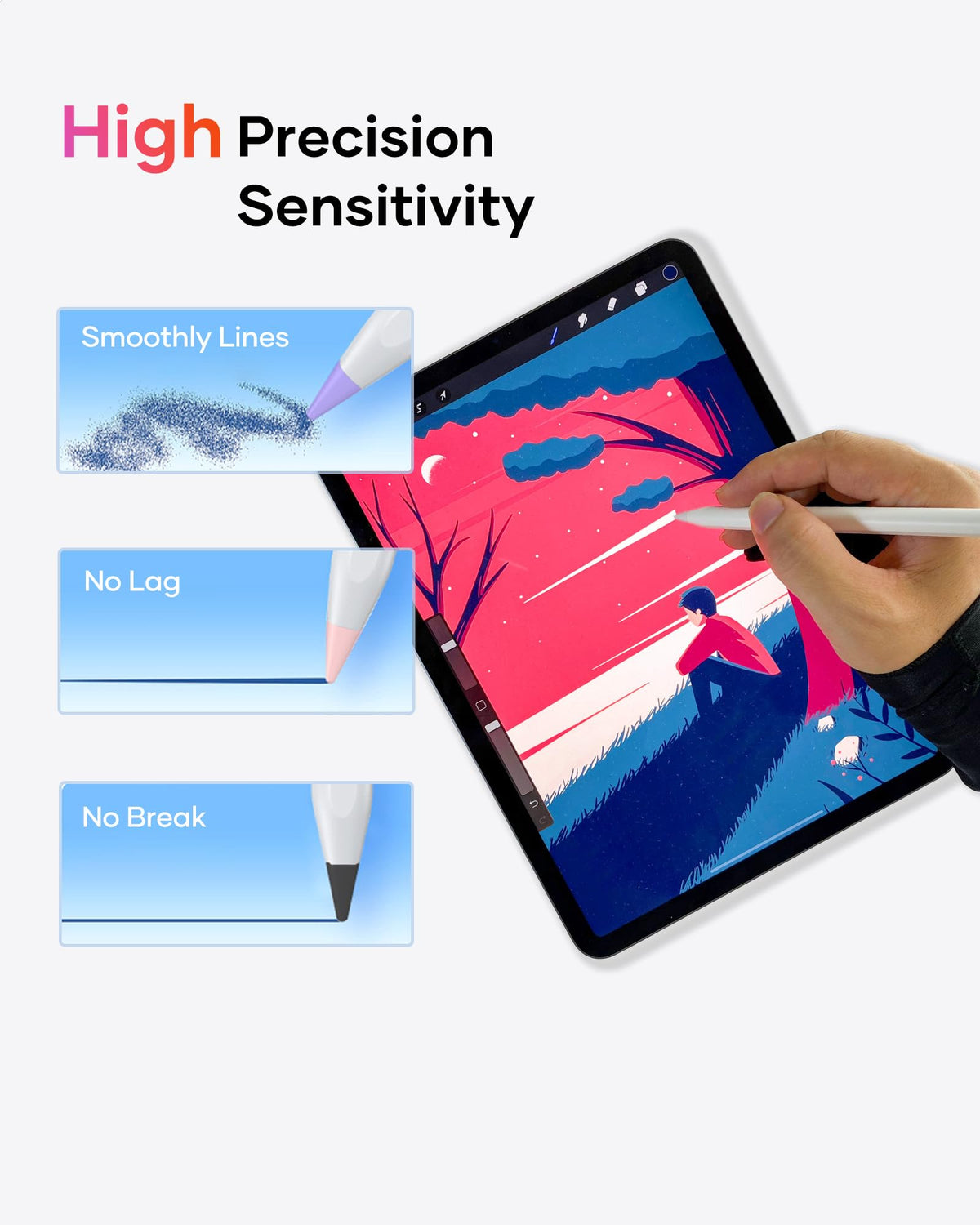 Compatible with Apple Pencil 2nd Gen/1st Gen/USB-C/Apple Pencil Pro, 4 Colors, 6 Pack Z231305
