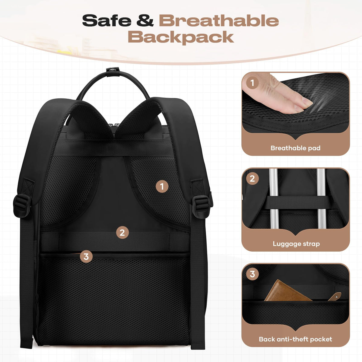 15.6-17.3" Laptop Backpack with Lunch Box V777265