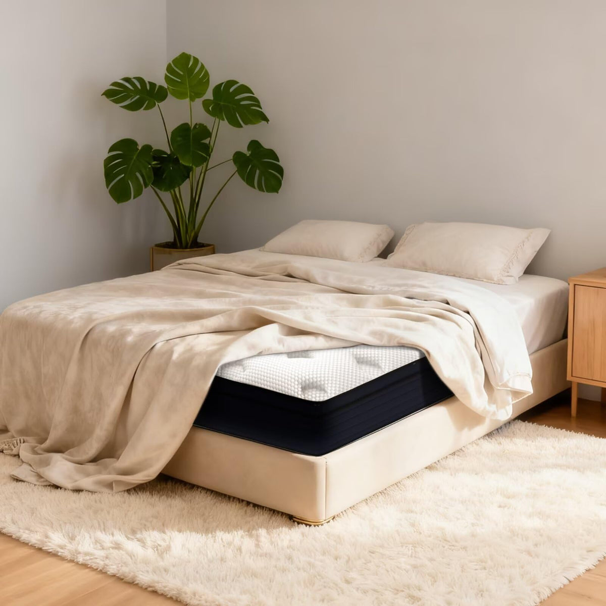 14 Inch Hybrid Green Tea Cooling Gel Memory Foam Mattress Y534