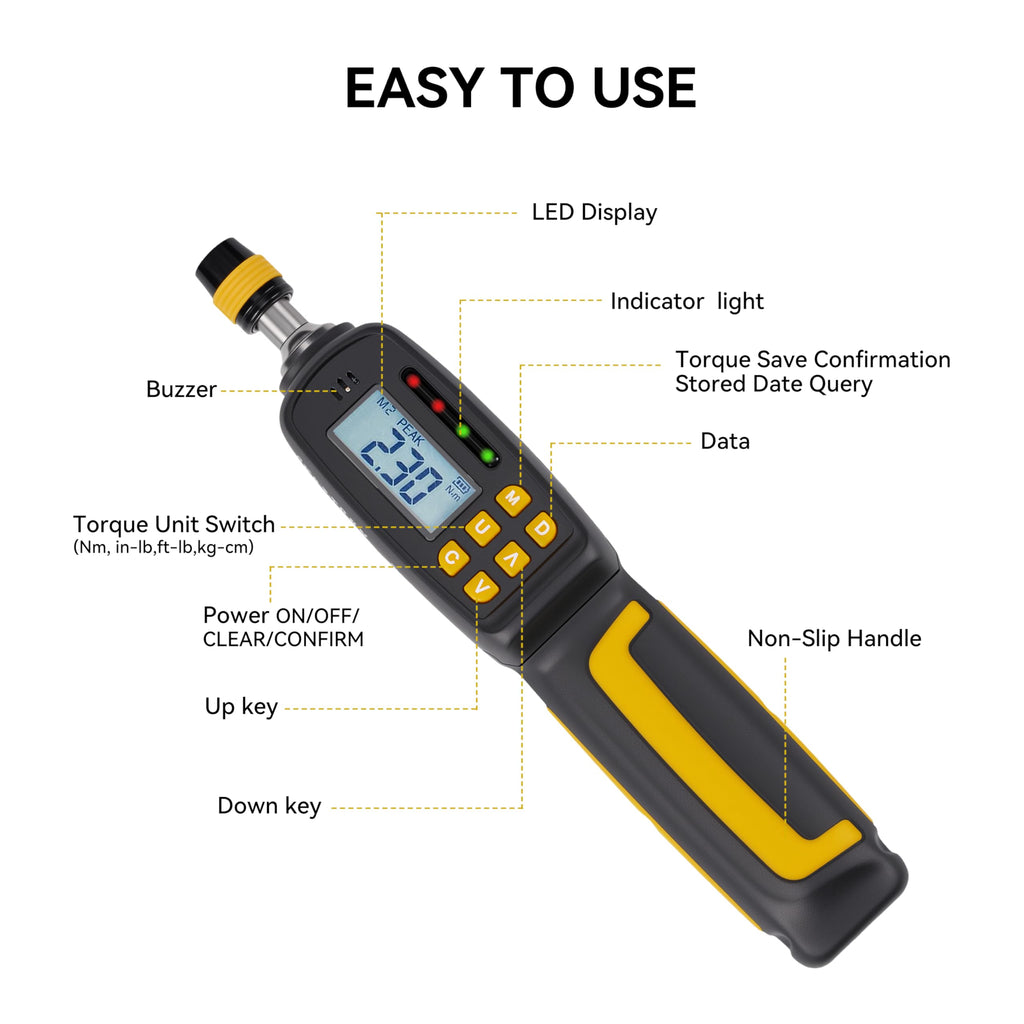 Digital Torque Screwdriver Set, 1/4" Drive, 38-Piece W364