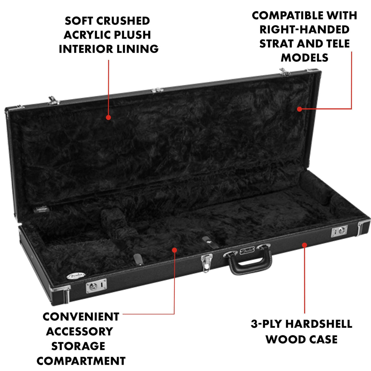 Black Wood Guitar Case K75287
