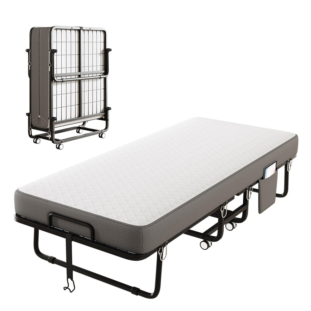Folding Bed with Memory Foam Mattress J83768
