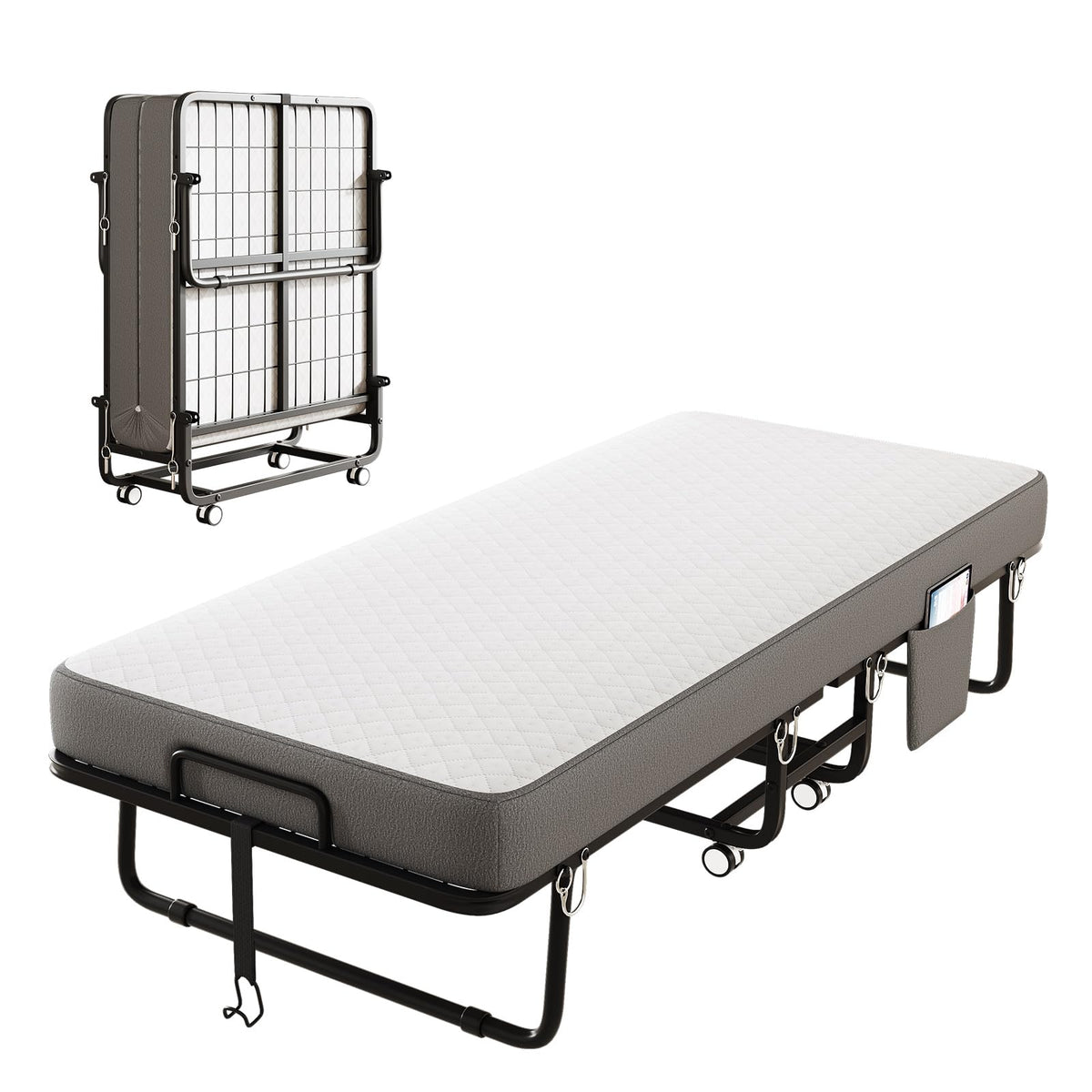 Folding Bed with Memory Foam Mattress J83768