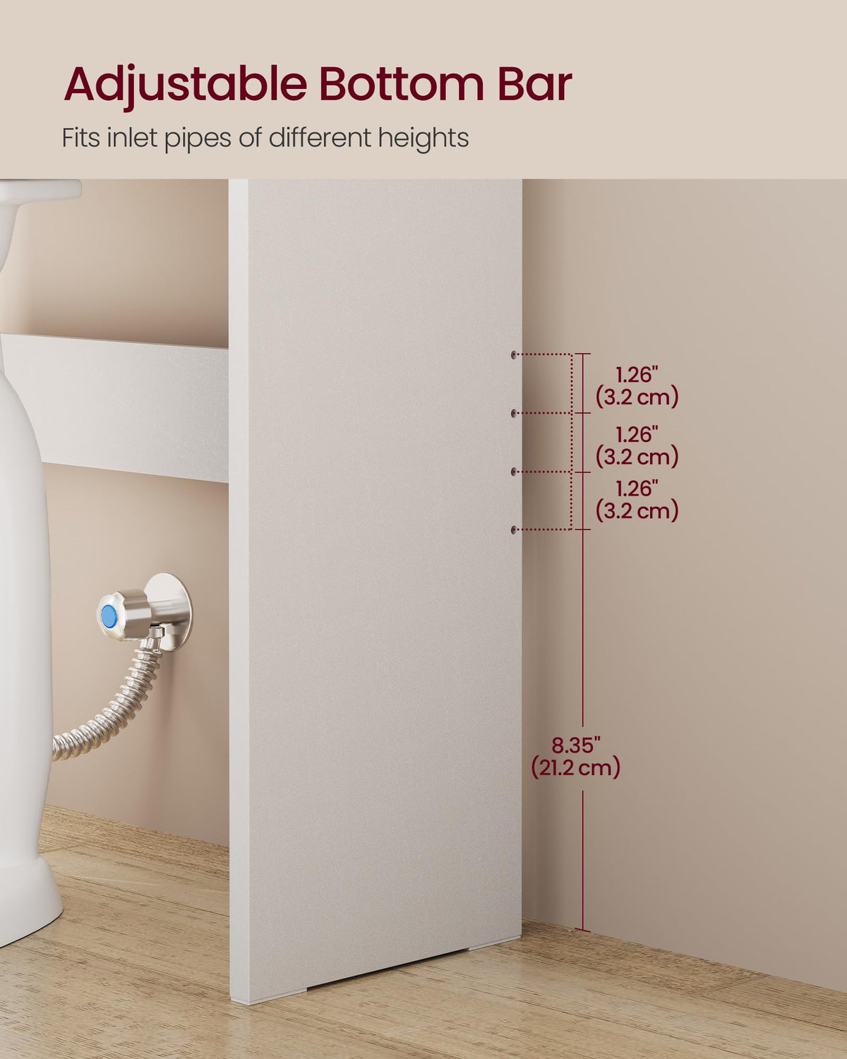 Over the Toilet Storage Cabinet with Doors and Adjustable Shelves G74501