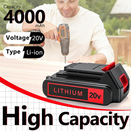 20V Max 4.0Ah Lithium Battery 2-Pack U18718
