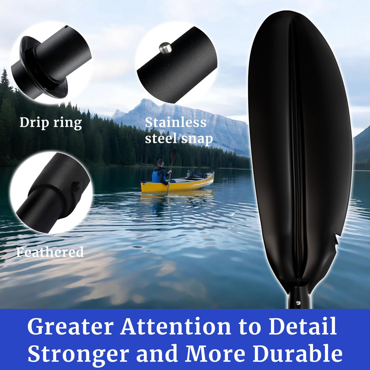 Adjustable Kayak Paddle with Paddle Leash P930