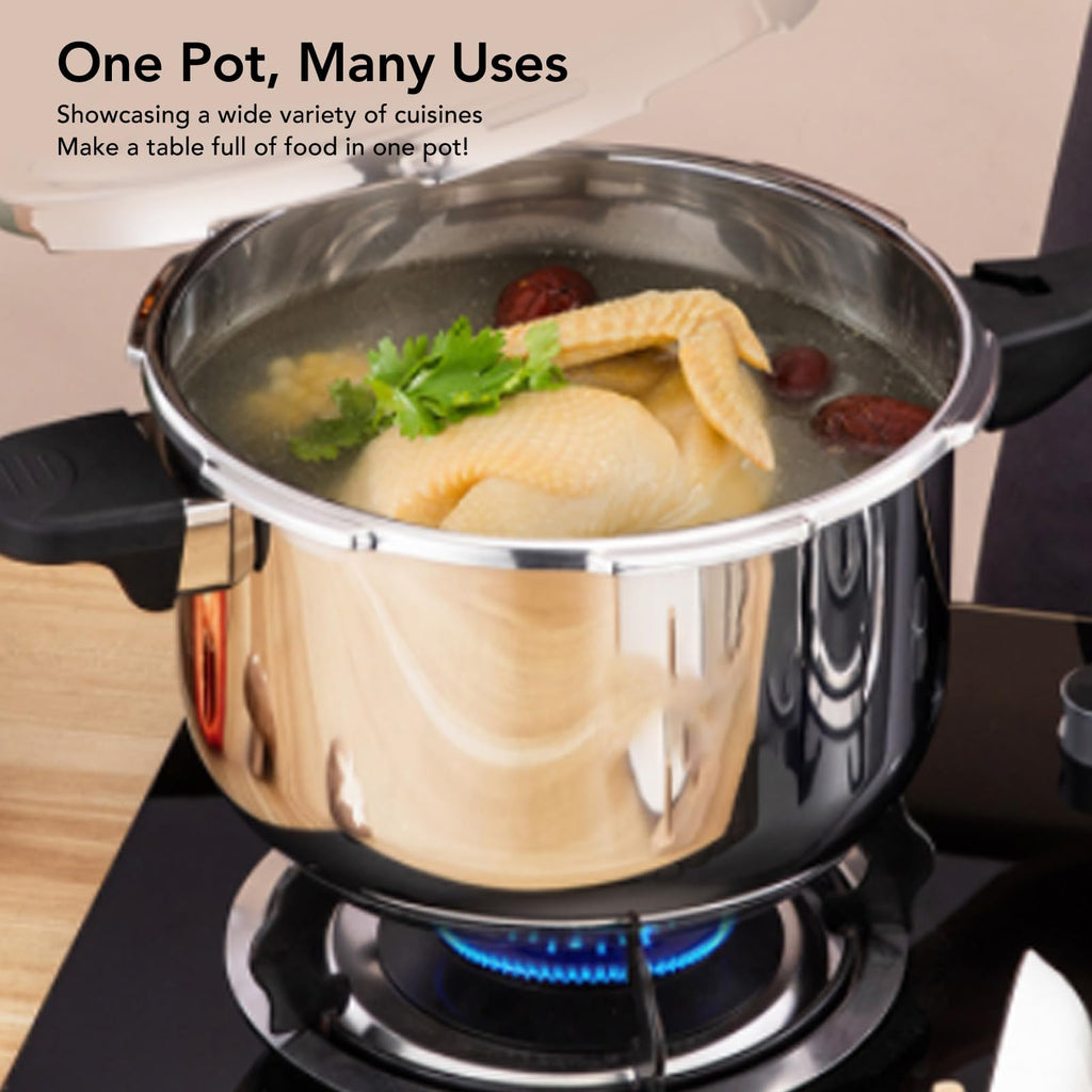 80KPA Stainless Steel Pressure Cooker with Safety Valve (3L) X474