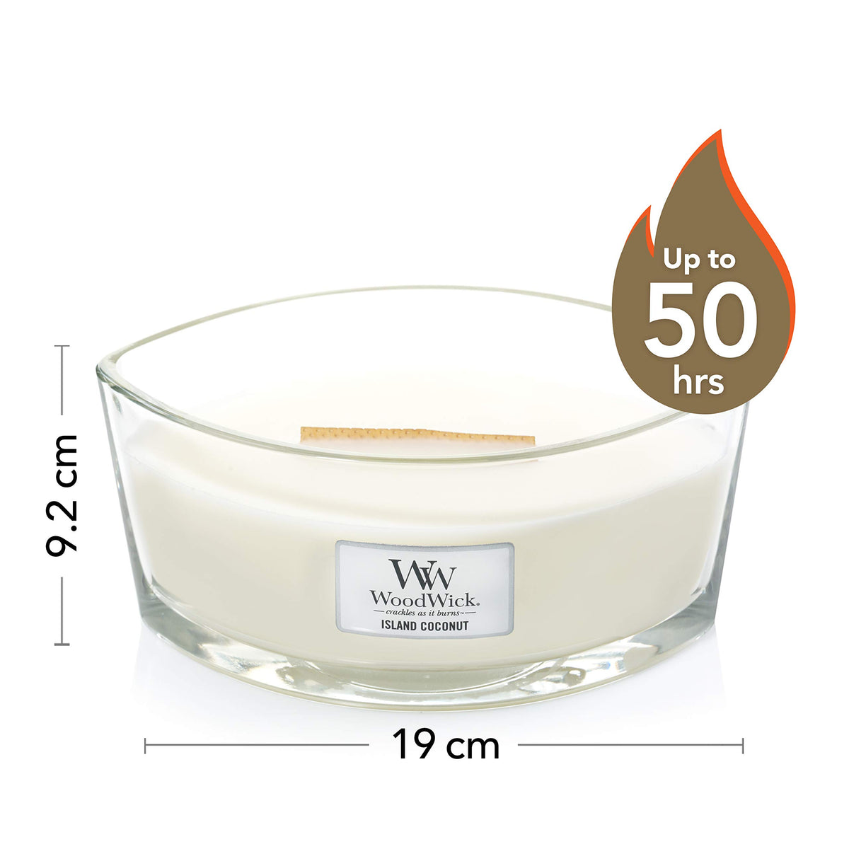 Island Coconut Scented Candle with Crackling Wick S1423
