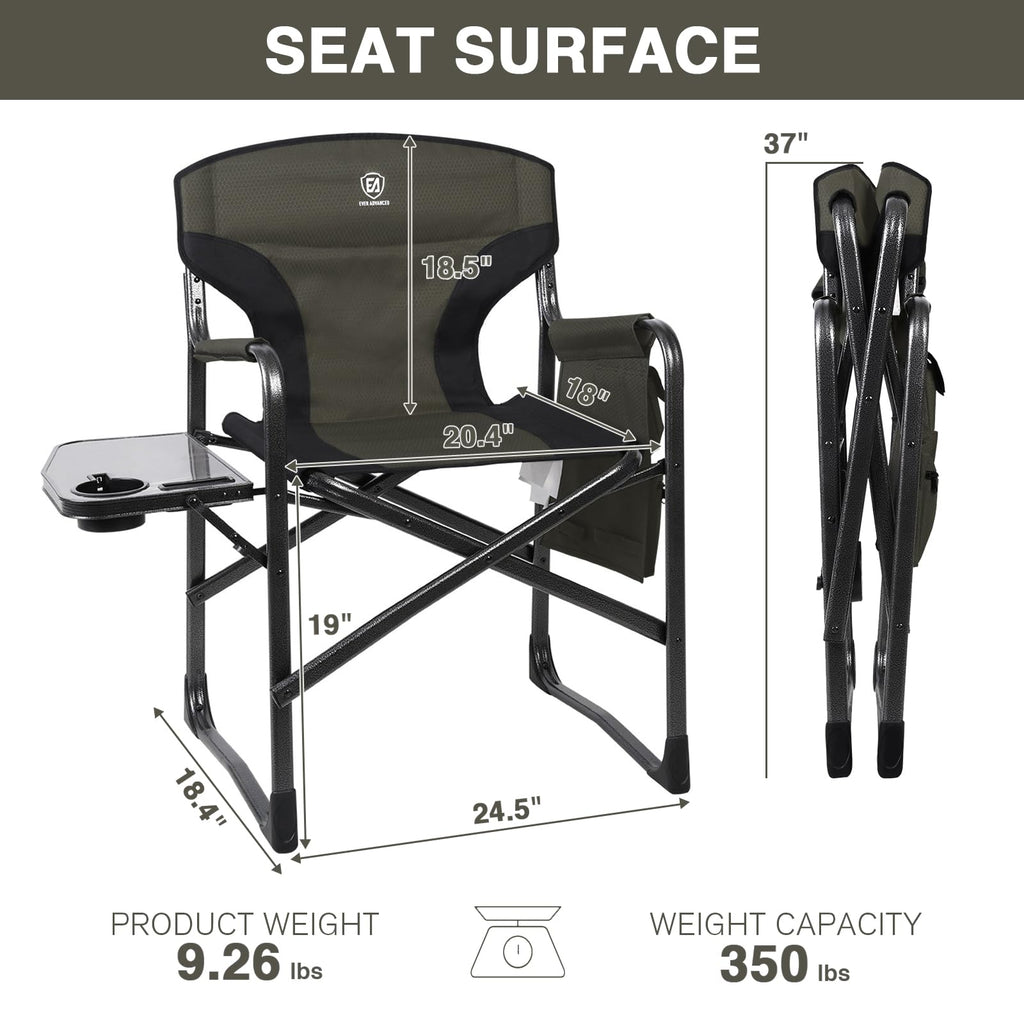 Lightweight Aluminum Director Camping Chair T63592