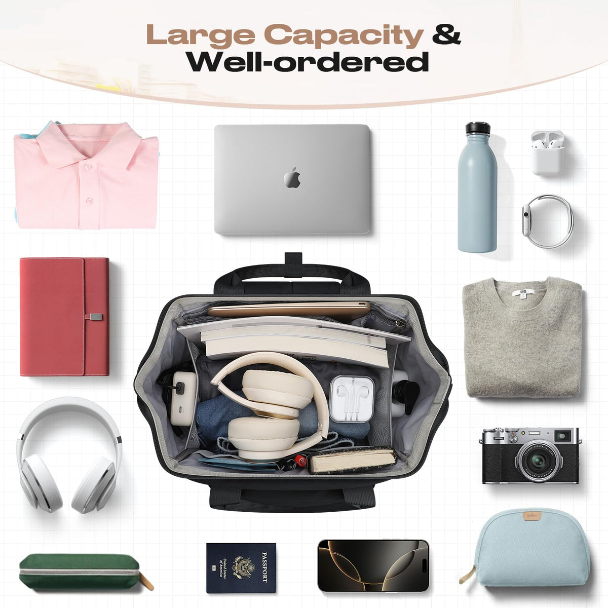 15.6-17.3" Laptop Backpack with Lunch Box V777265