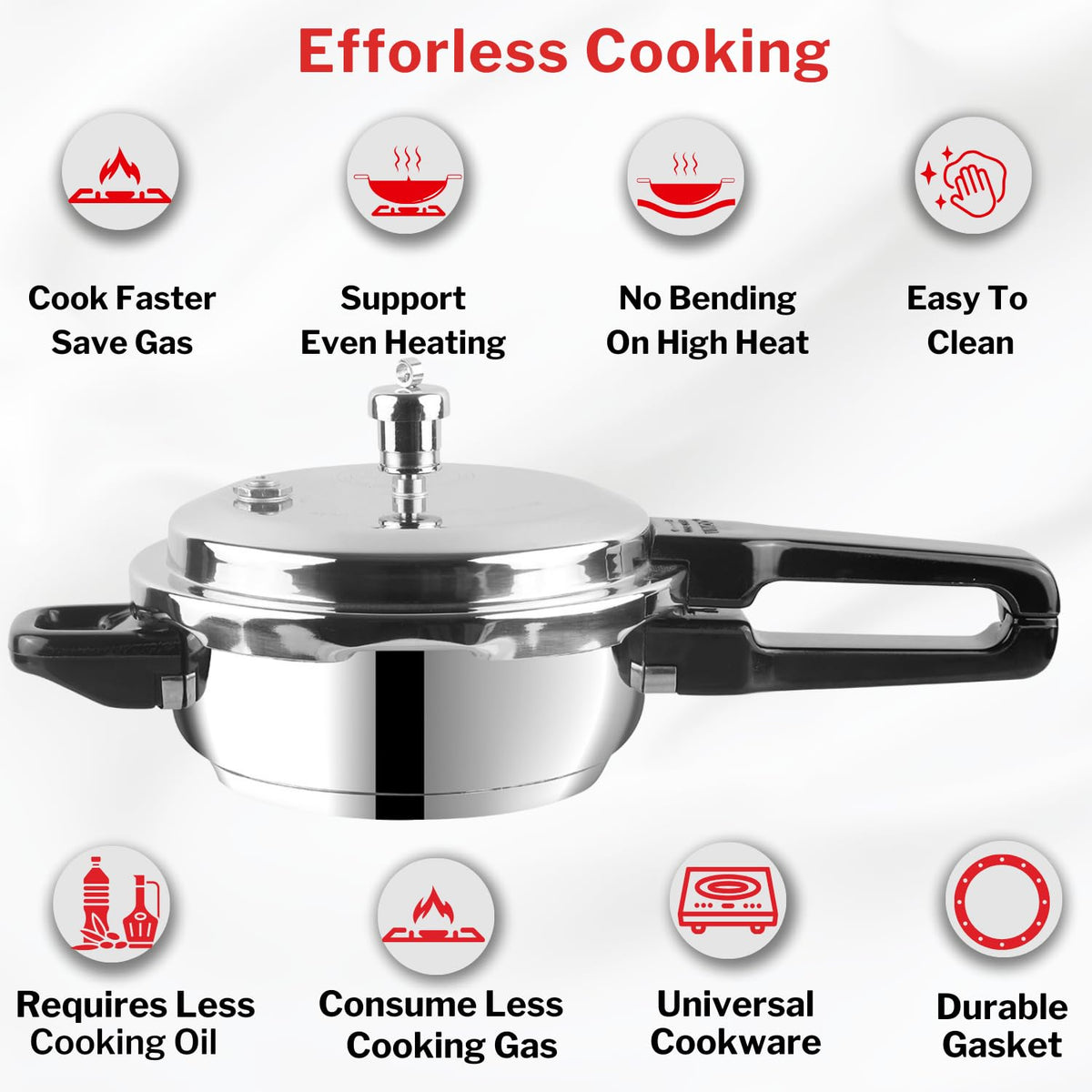 Stainless Steel 3 Litres Pressure Pan with Lid O58569