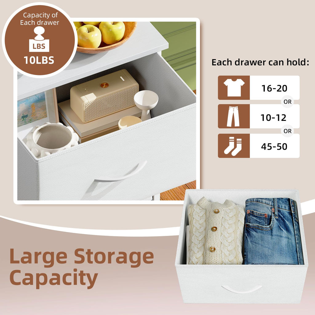 White 3 Drawer Dresser C90805