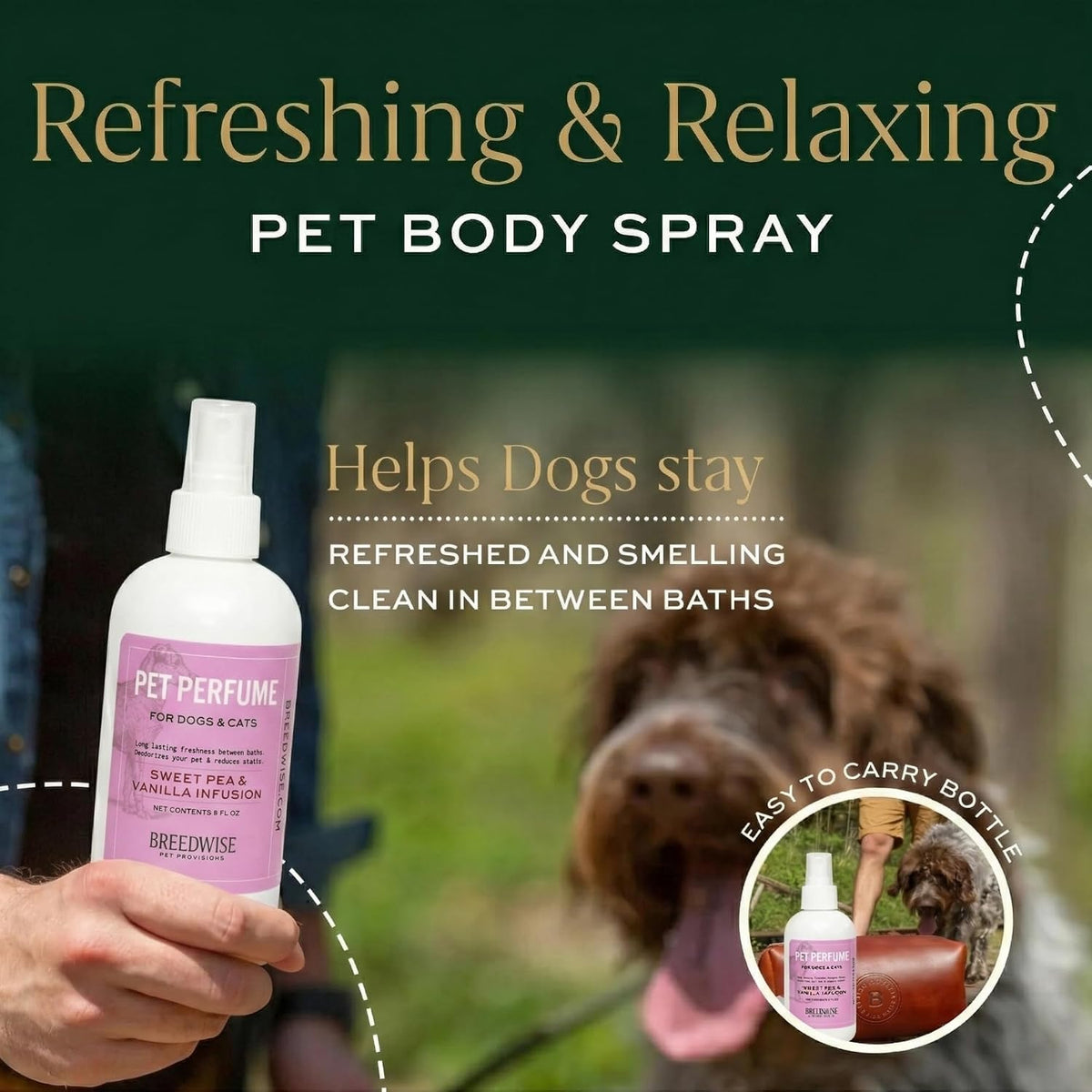 Sweet Pea & Vanilla Dog Perfume Spray 8 Oz B927