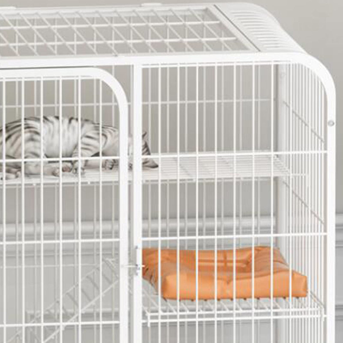 Large 3-Tier Metal Wire Cat Cage with Hammock and Casters C901