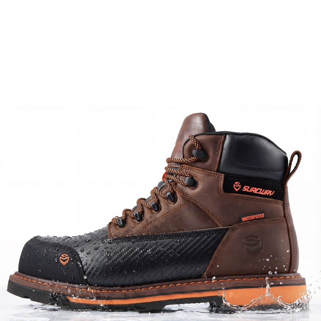 6in Waterproof Leather Work Boots X6355