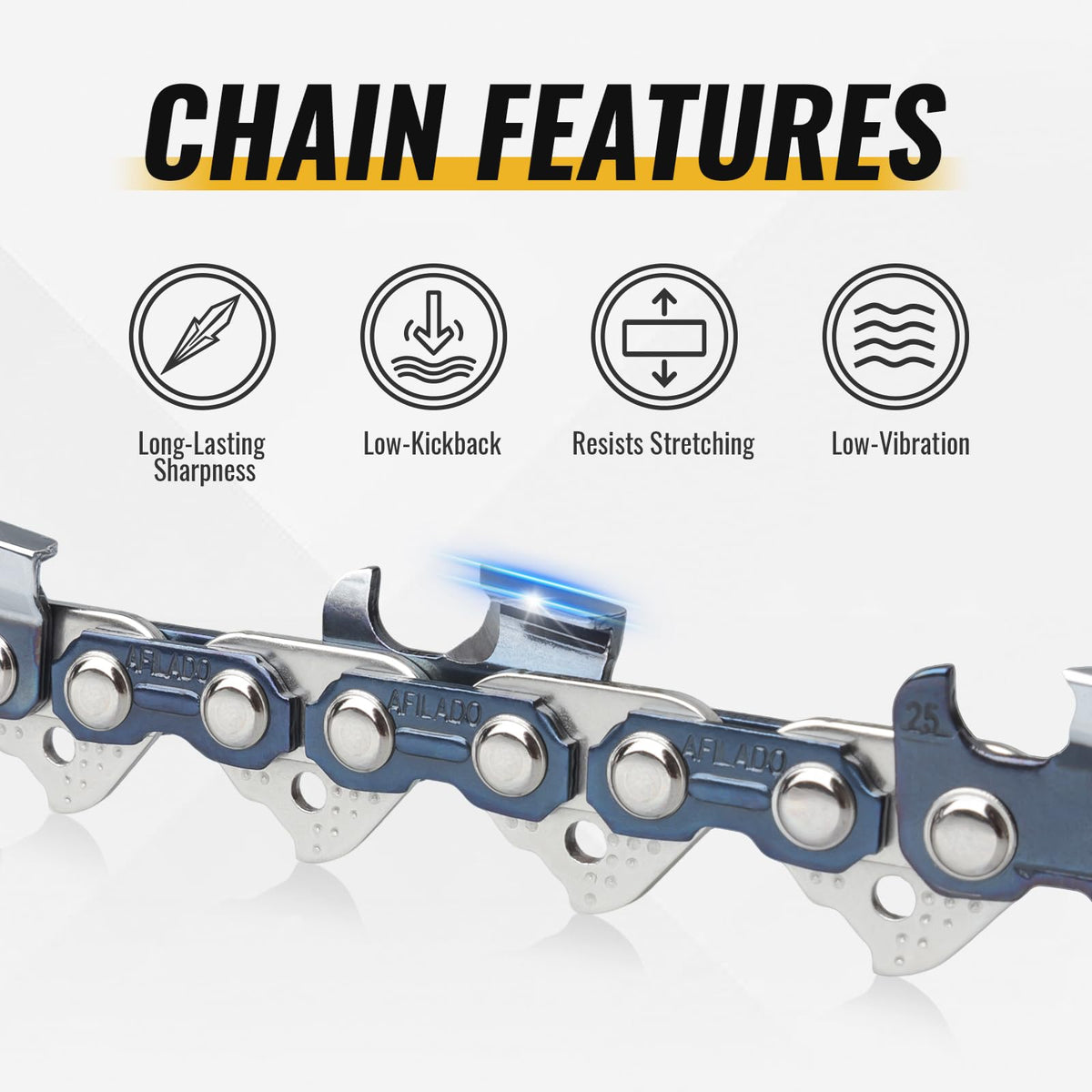 3 Pack 24 Inch Chainsaw Chain 81 Drive Links F931745