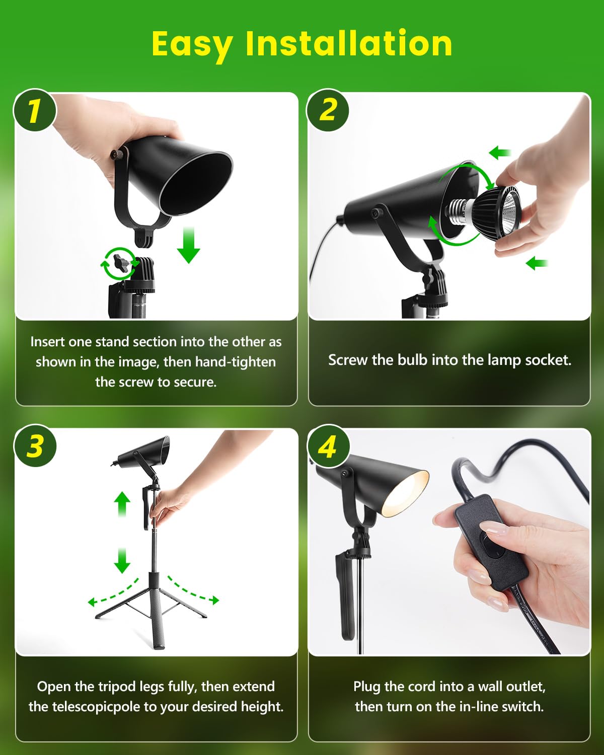 Bird Light with Adjustable Tripod Stand U98119