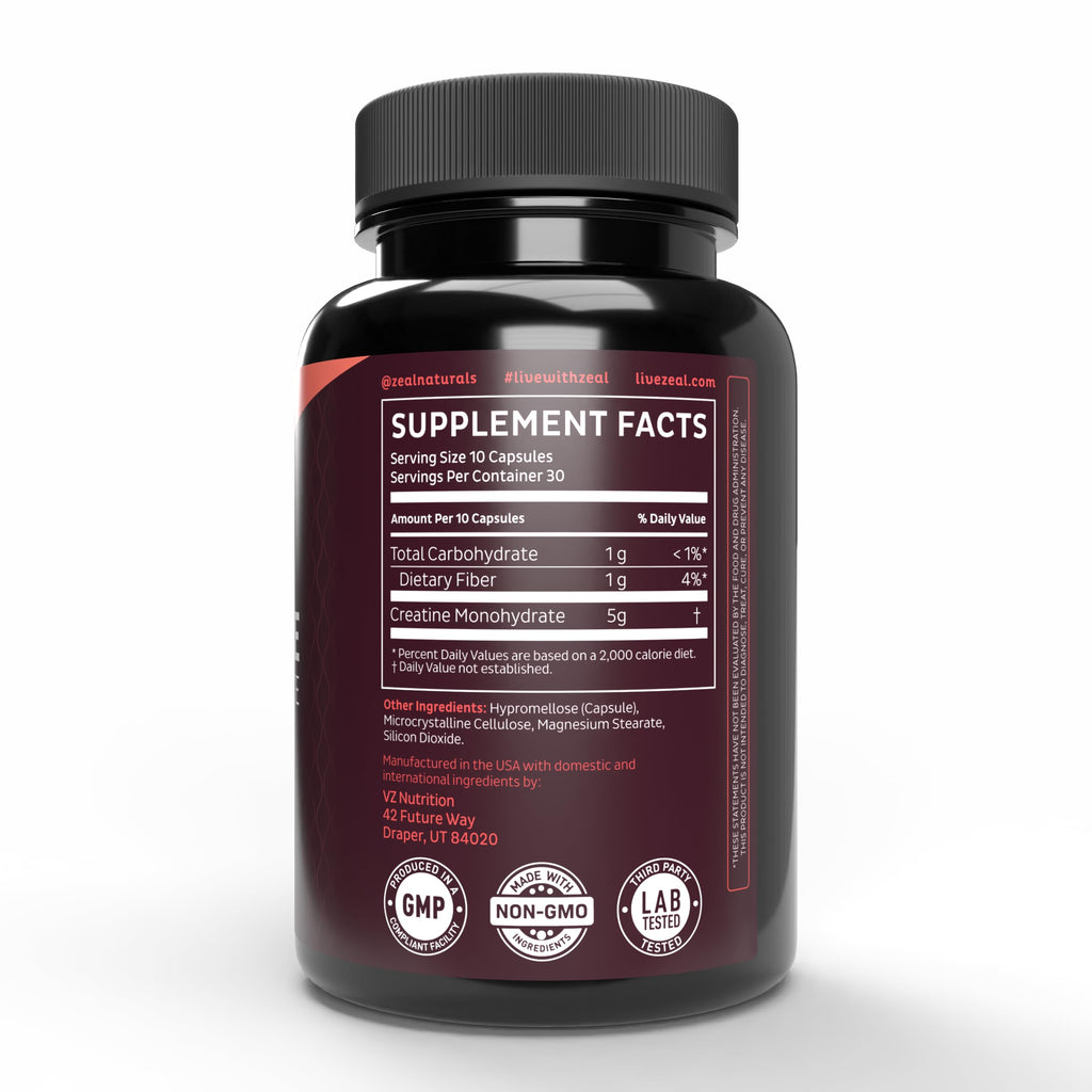 Micronized Creatine Monohydrate 5000mg 300 Capsules W6181