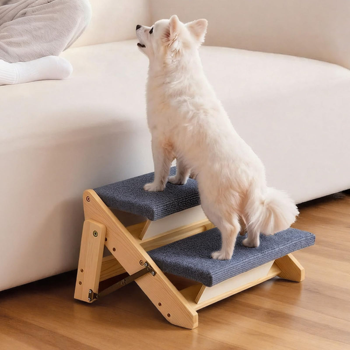 Wood 2-Step Pet Stairs J15164