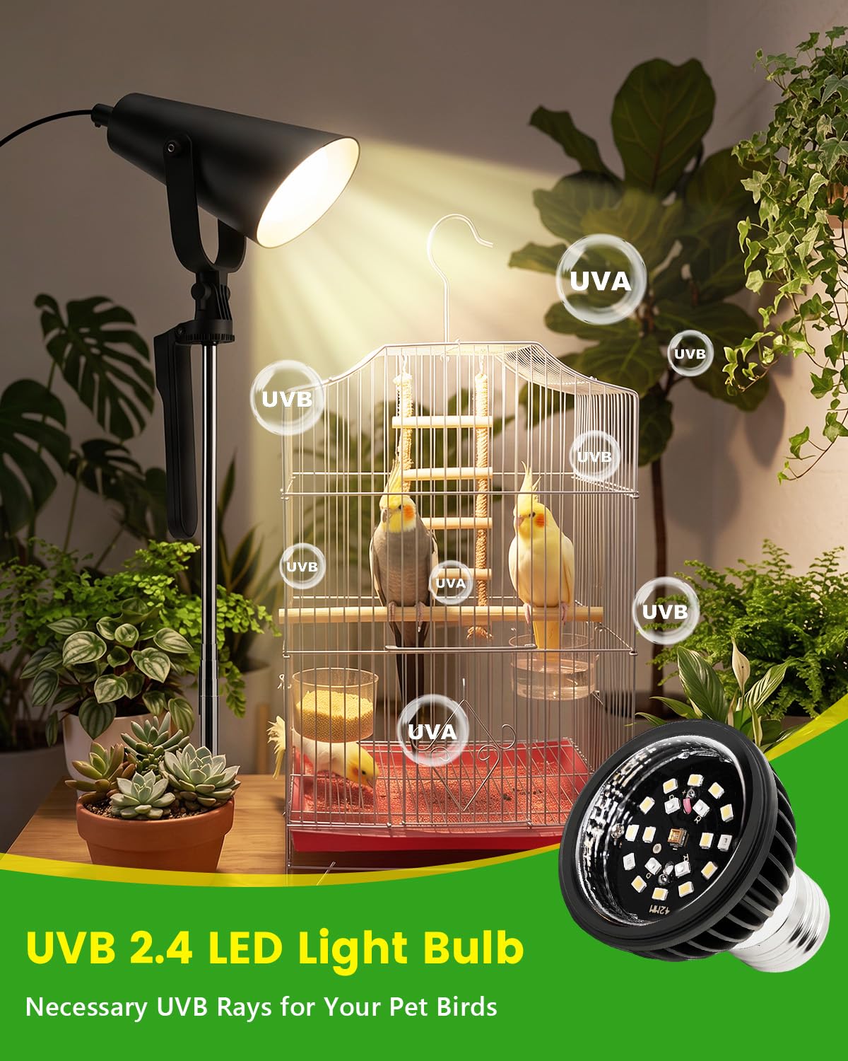 Bird Light with Adjustable Tripod Stand U98119