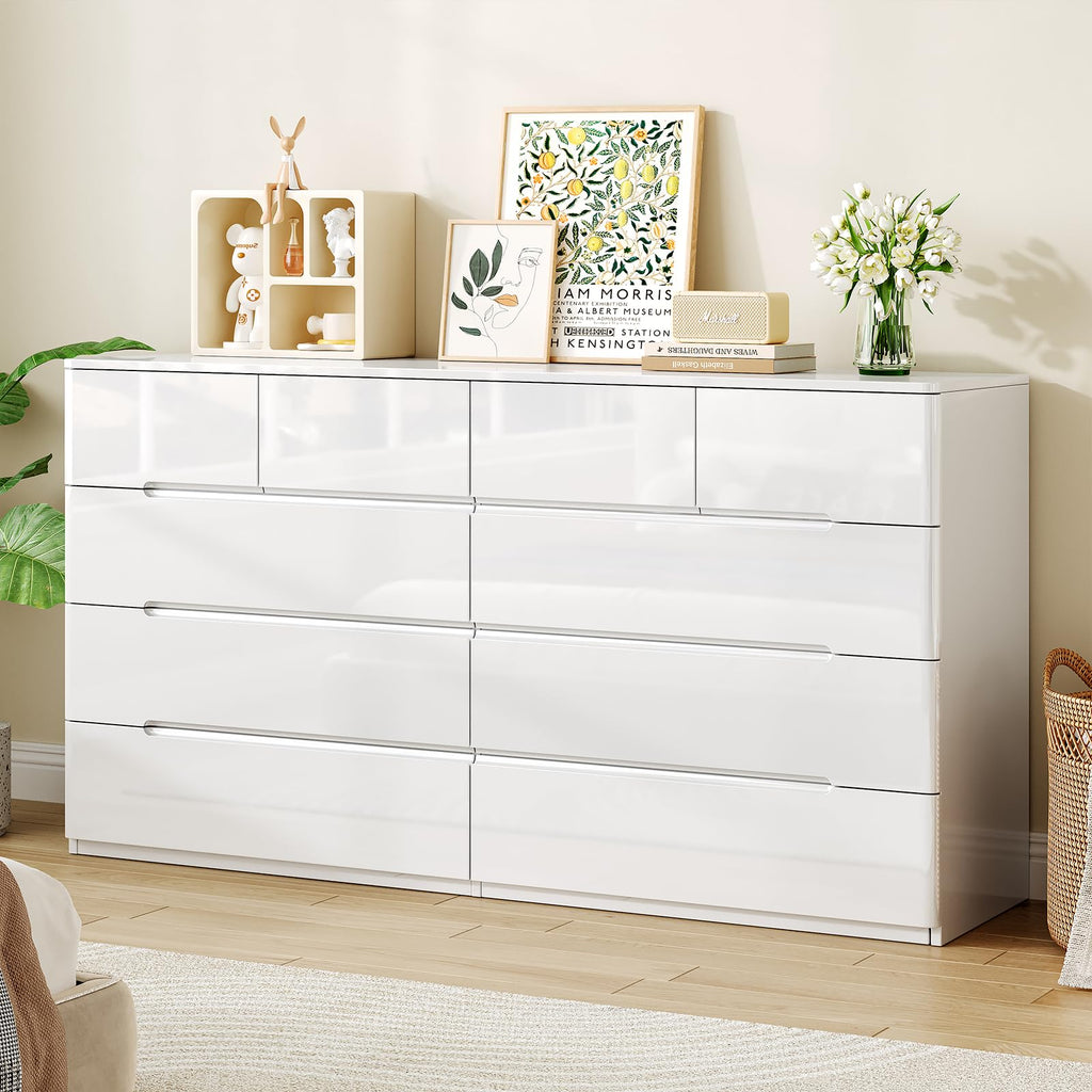 White 10 Drawer Dresser D641869