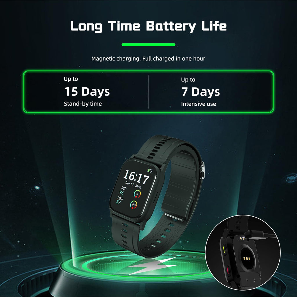 Blood Pressure Monitor Watch with Heart Rate, Blood Oxygen, Sleep Monitoring P9745