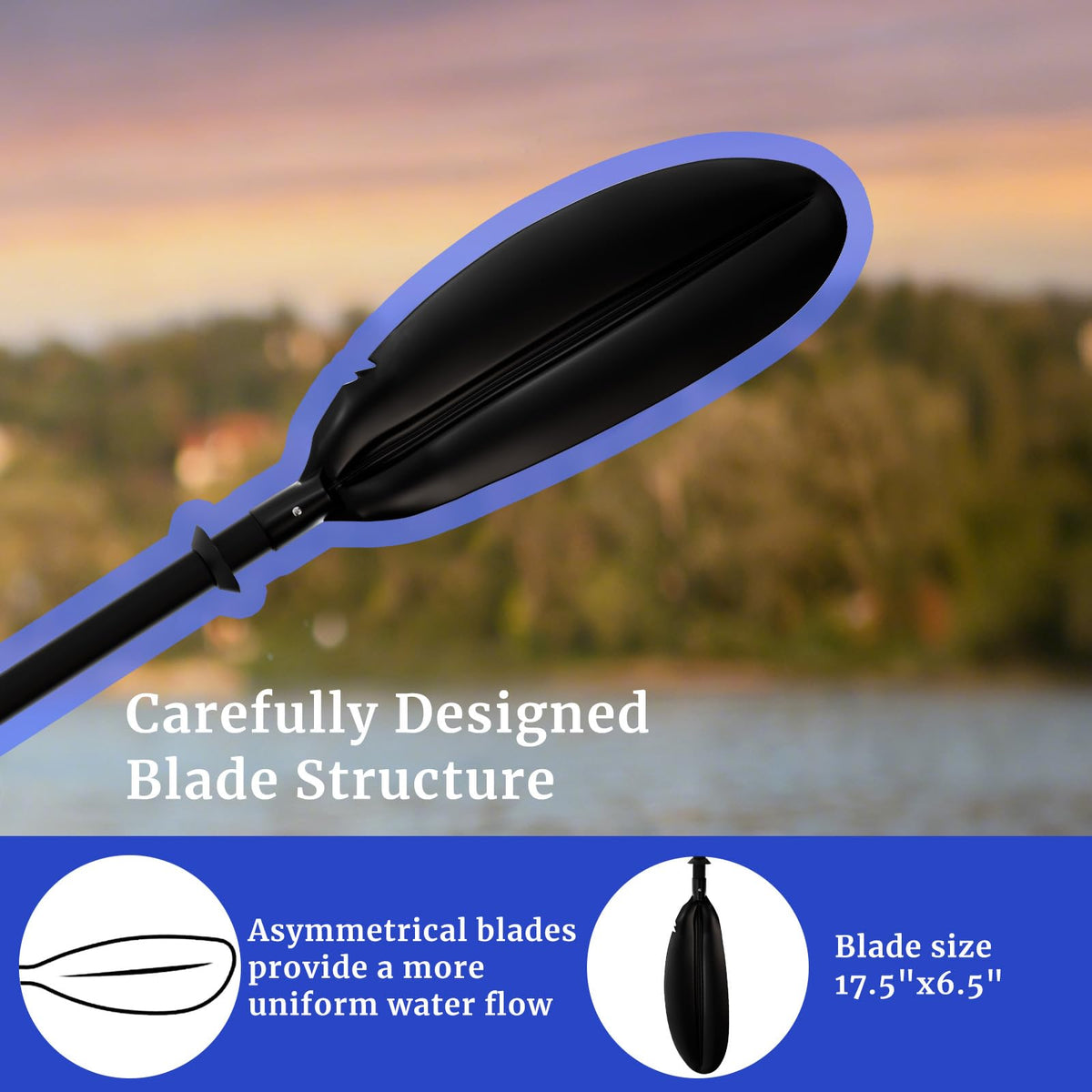 Adjustable Kayak Paddle with Paddle Leash P930