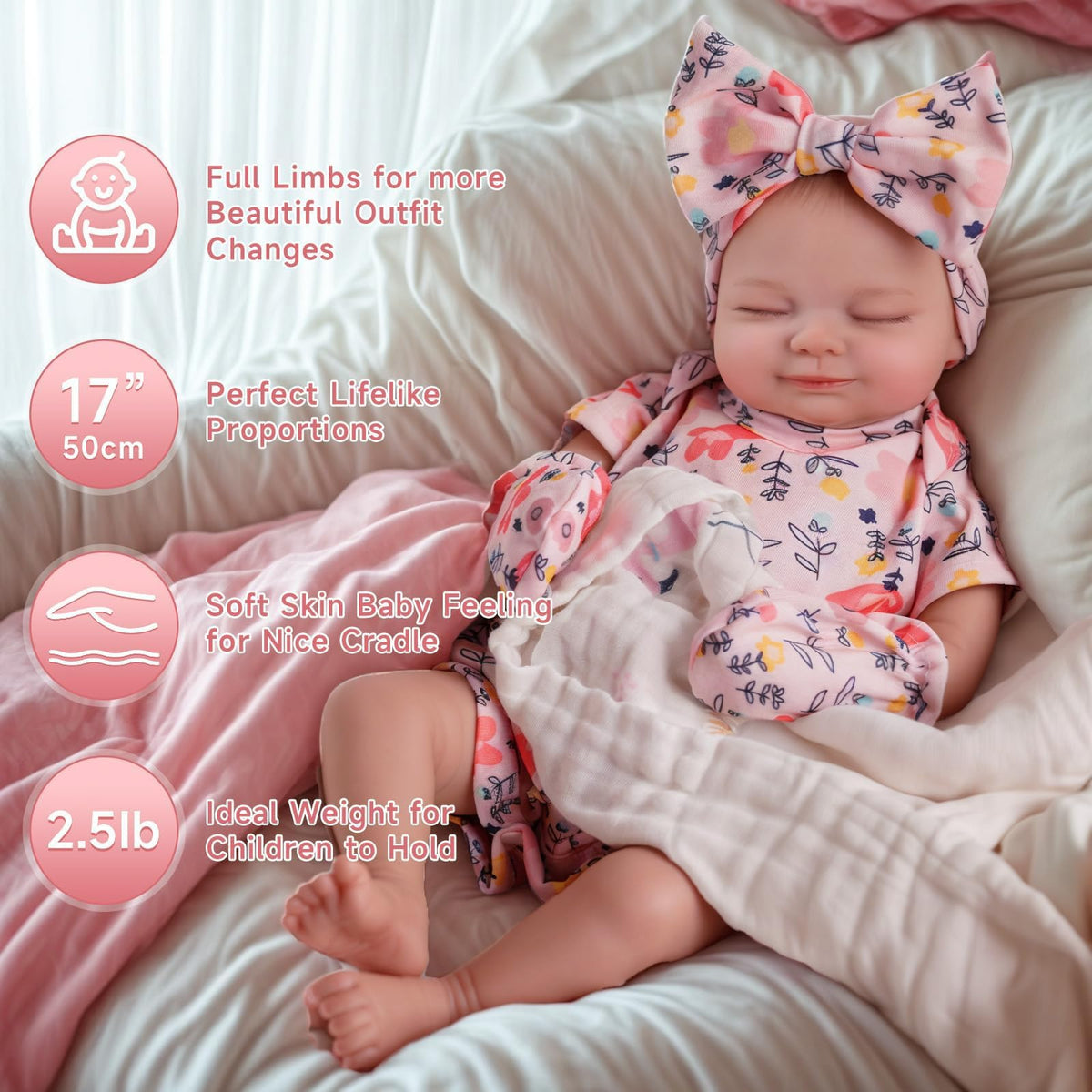 Lifelike Reborn Baby Dolls 17inch A242580