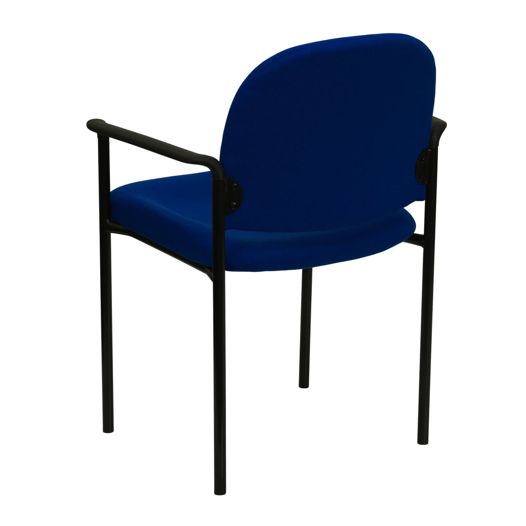 Navy Fabric Stackable Steel Side Chair W633