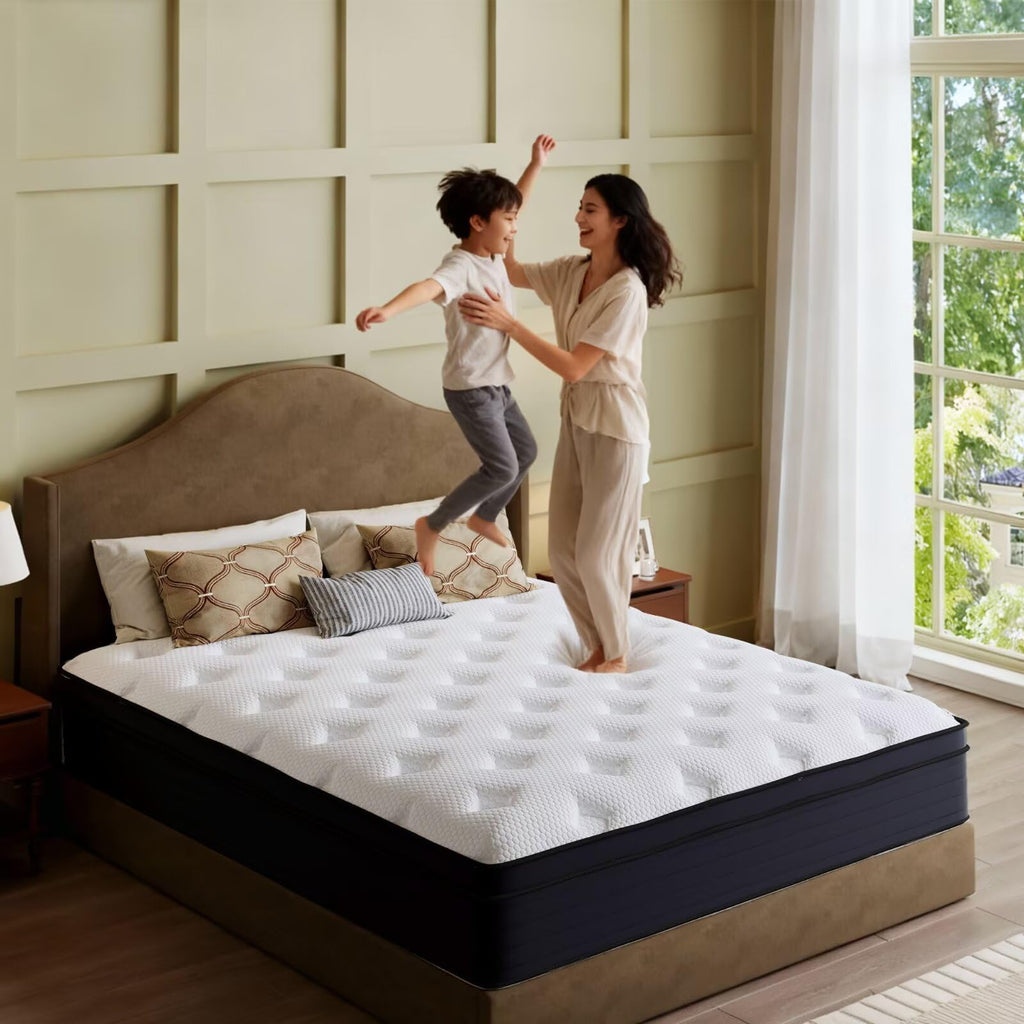14 Inch Hybrid Green Tea Cooling Gel Memory Foam Mattress Y534