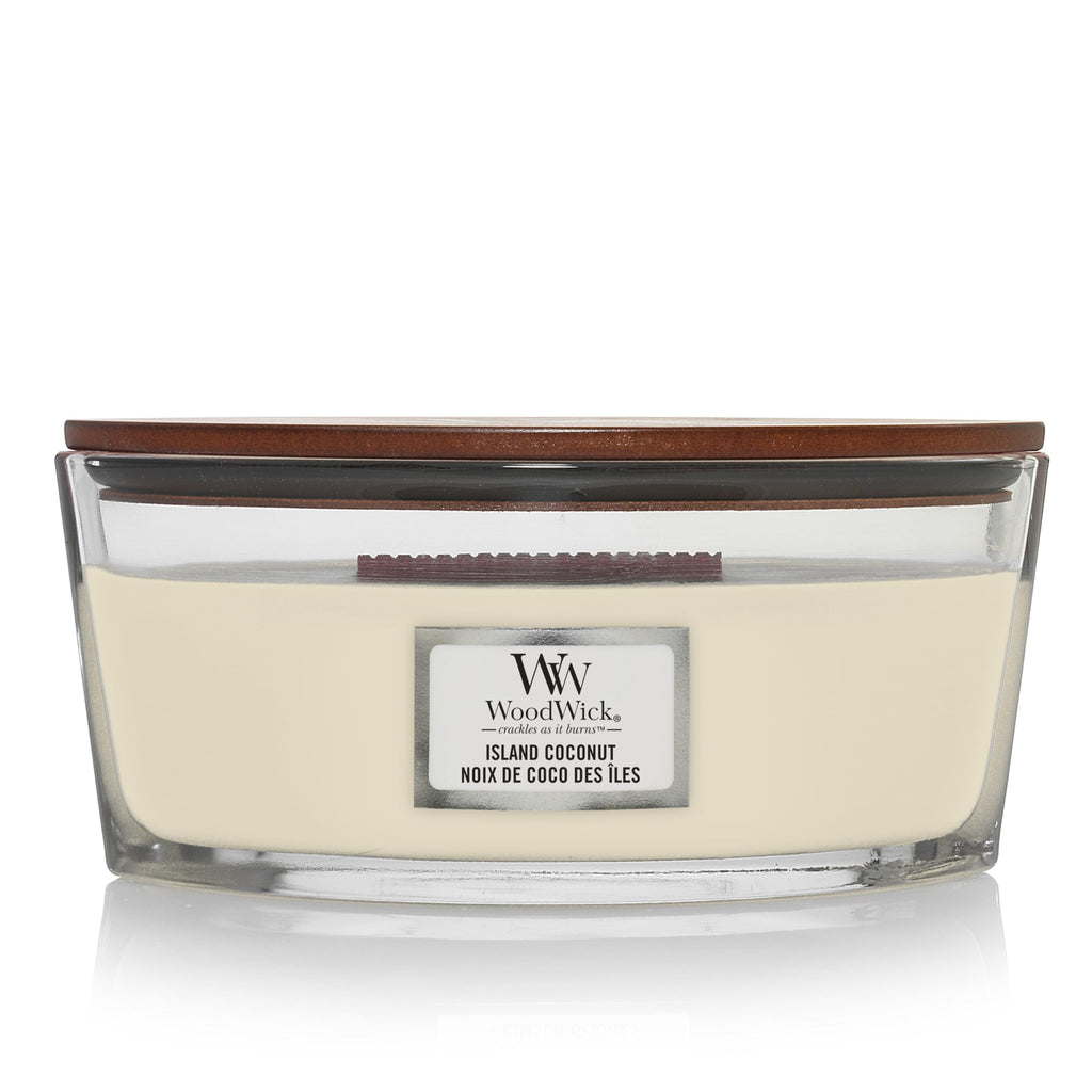 Island Coconut Scented Candle with Crackling Wick S1423
