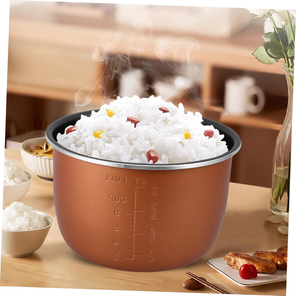 Non Stick Electric Cooker Inner Pot Aluminum Alloy Brown Y38597