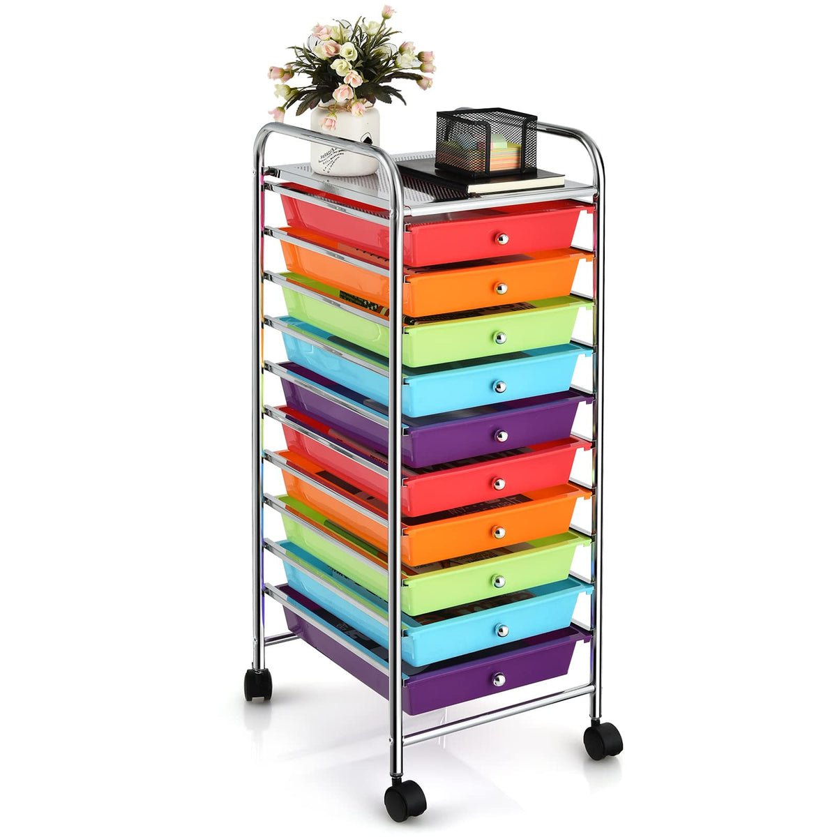 10 Drawer Rolling Storage Cart B107564