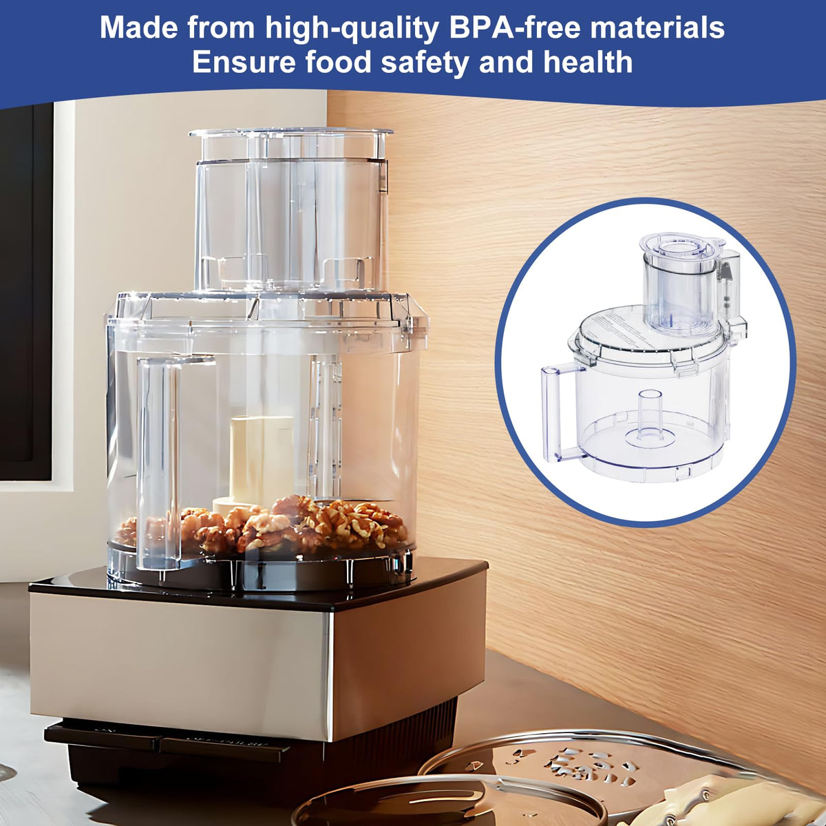 14-cup Food Processor Work Bowl Kit Replacement with Pusher A932