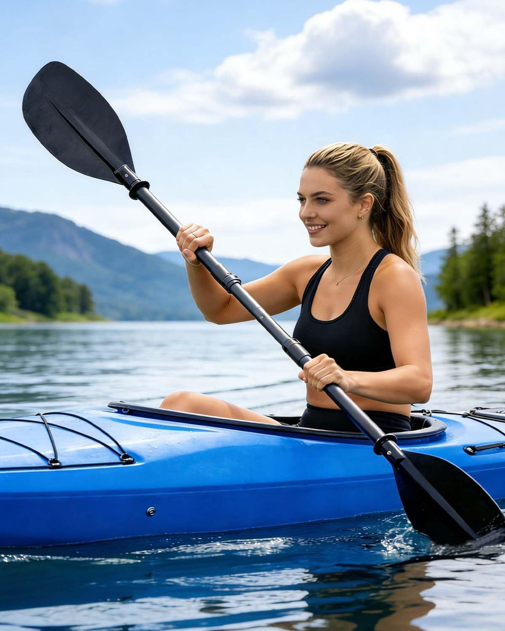 Adjustable Kayak Paddle 60-90" Stainless Steel G34860
