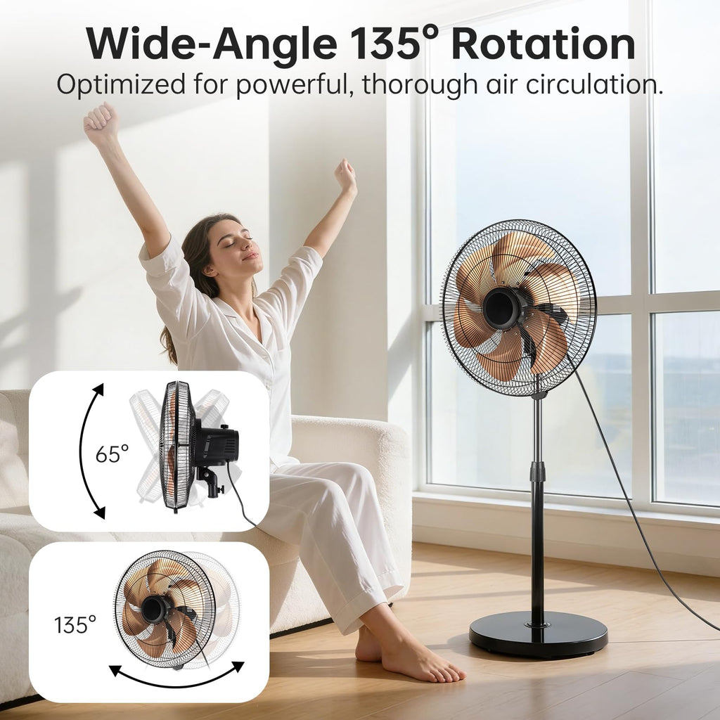 18 Inch Oscillating Metal Stand Fan F116