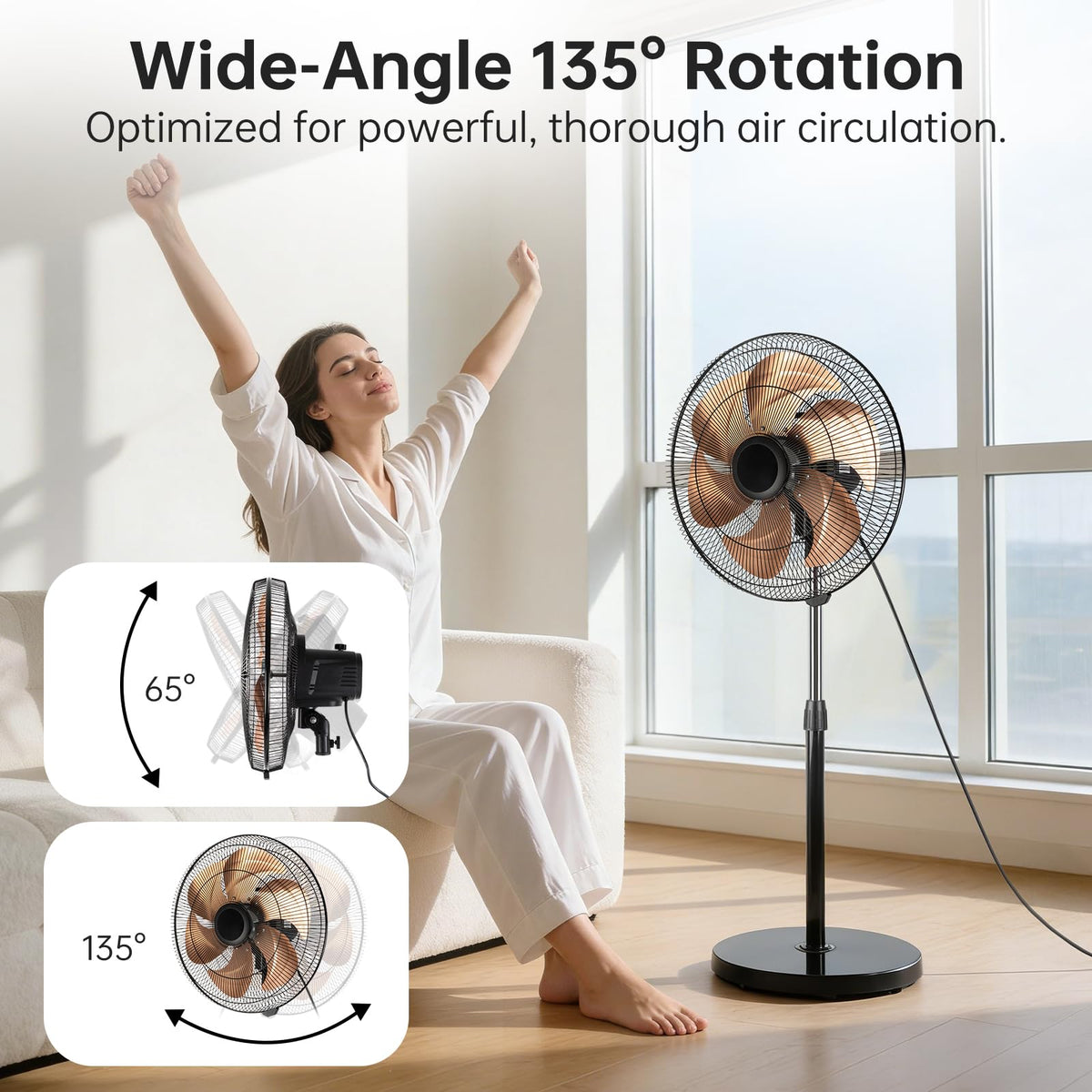 18 Inch Oscillating Metal Stand Fan F116