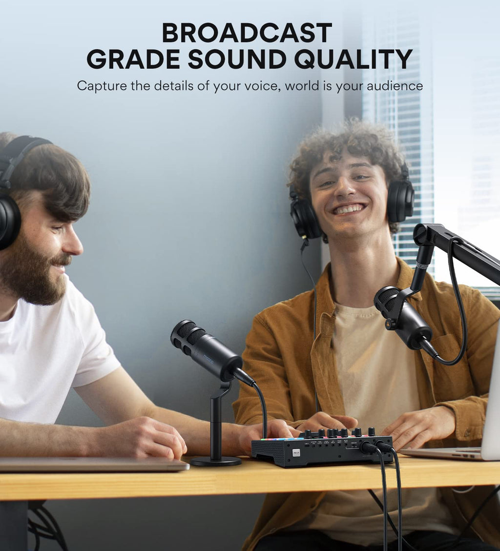 XLR Podcast Microphone, Cardioid Dynamic Metal Desk Mic P5986