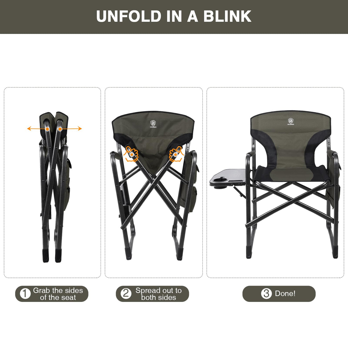 Lightweight Aluminum Director Camping Chair T63592