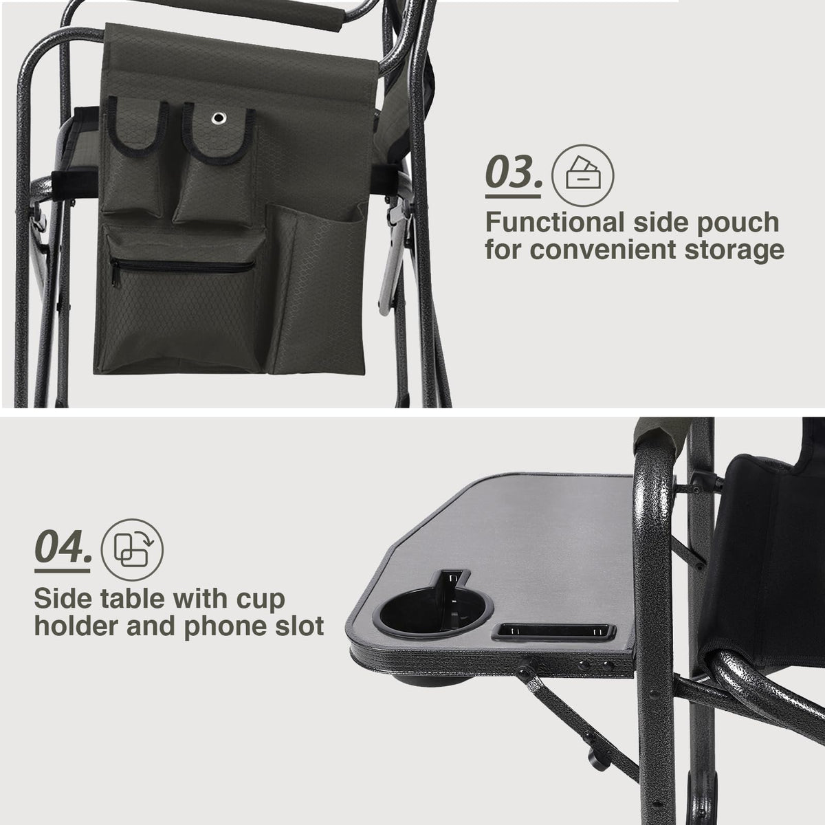 Lightweight Aluminum Director Camping Chair T63592