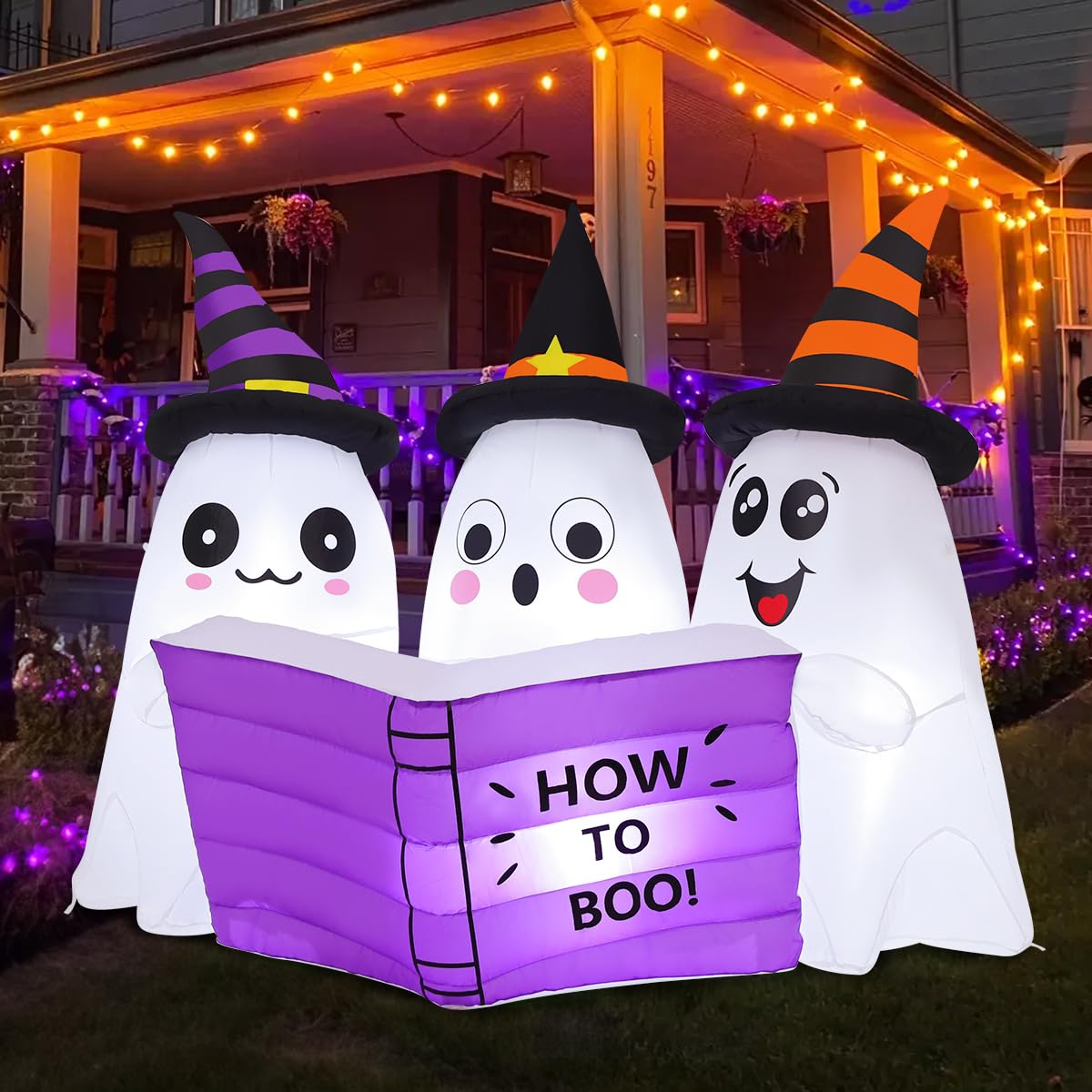 5.2FT Halloween Inflatables Ghost Outdoor Decoration with Built-in LEDs P869