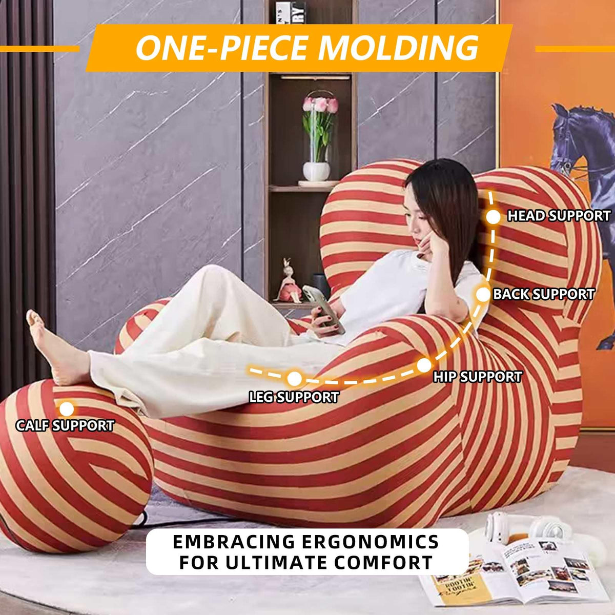 Memory Foam Bean Bag Chair with Filler Included V550